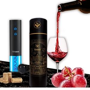 Oxbird Electric Wine Bottle Opener - black with blue light design